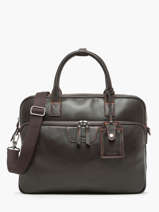 Business Bag Foulonn� Leather Etrier Brown foulonne EFOU8151