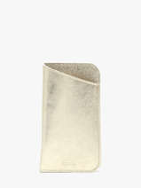Sunglass Case Etincelle Iris�e Leather Etrier Gold etincelle irisee EETI5017