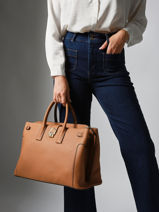 Sac Port Main / A4 L Equestre Cuir Etrier Marron equestre EEQT142L-vue-porte