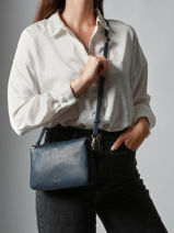 Sac Bandouli�re Tradition Cuir Etrier Bleu tradition ETRA0143-vue-porte