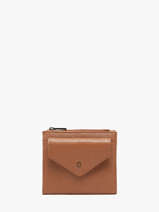 Porte-monnaie Madras Cuir Etrier Marron madras EMAD810