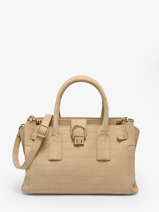 Sac Port Main S Equestre Croco Cuir Etrier Beige equestre croco EEQC142S