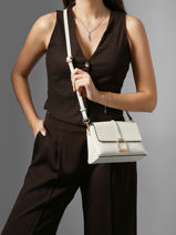 Sac Bandouli�re S Torsade Cuir Etrier Blanc torsade ETOS169S-vue-porte