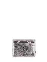 Card Holder Leather Etincelle Iris�e Etrier Silver etincelle irisee EETI011
